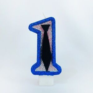 New! Boy Candle Number Blue Birthday Candle Cake Topper Boss Baby Party Supply